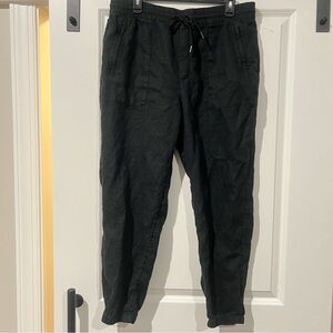 Athleta Women’s Linen Blend Jogger Pants – Black – Size Large